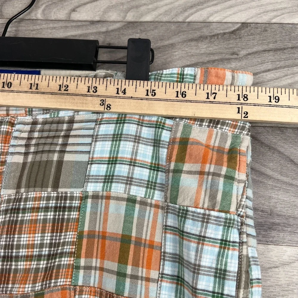 Alexander Julian Southern Style Chino Shorts Men's 38 Multicolor Patchwork Plaid